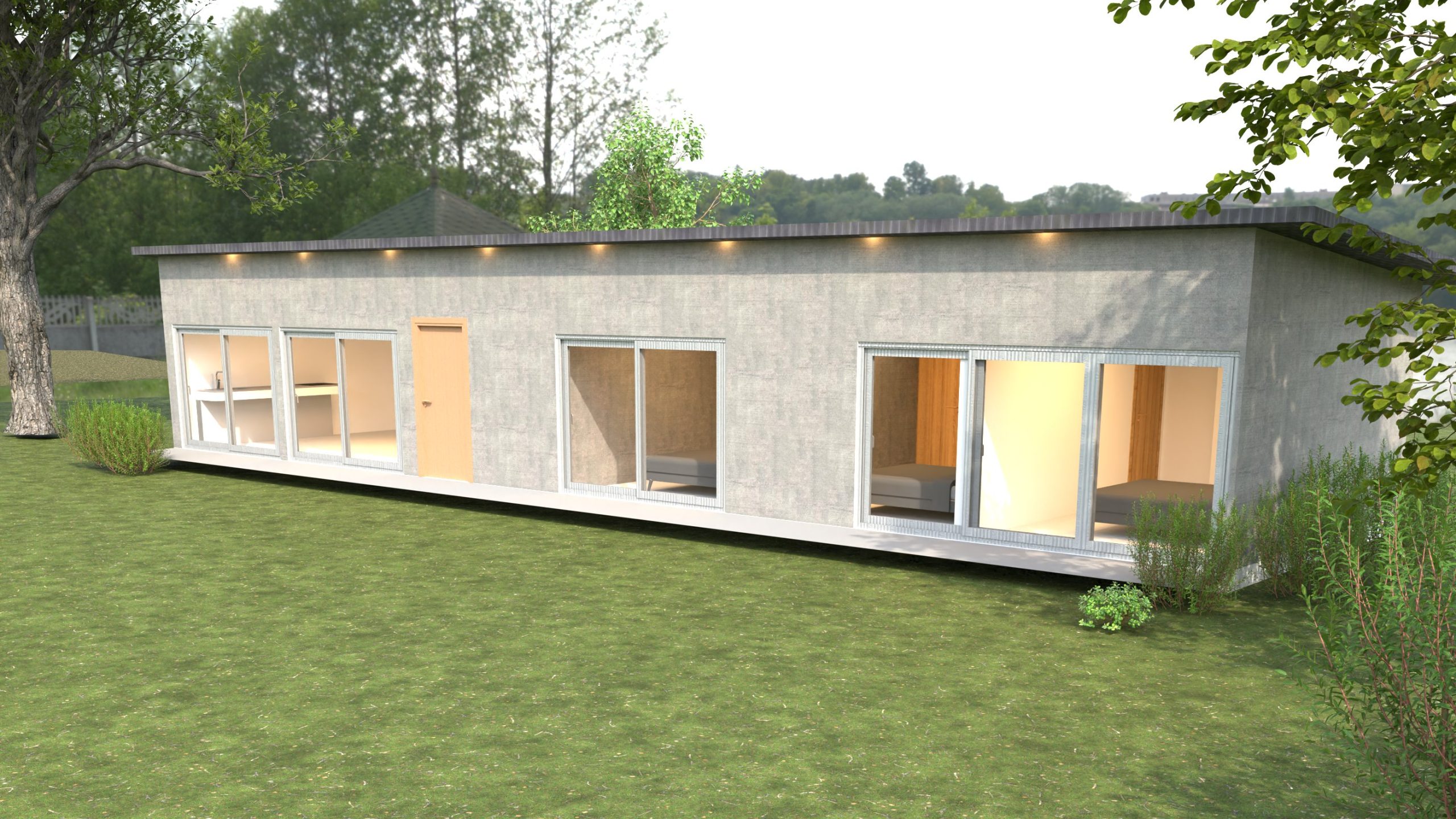 Casa con Techo inclinado de 103 m2 – 3 Dorm